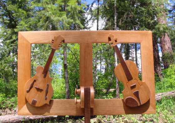 Wooden Violin Stand Cherry, Maple, Mahogany or Walnut 